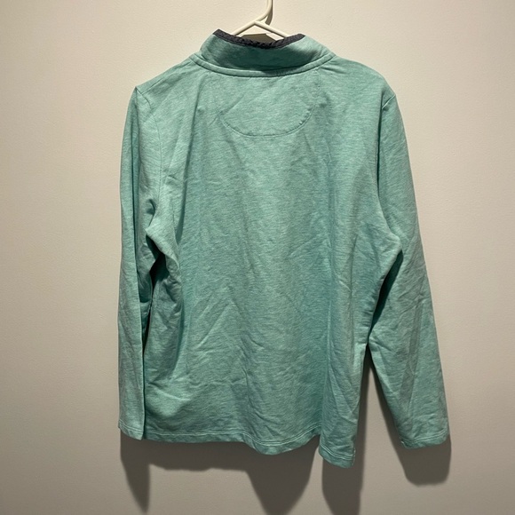 L.L. Bean Mint Green 1/4 Button Shirt NWT Size Large Petite - Picture 2 of 6